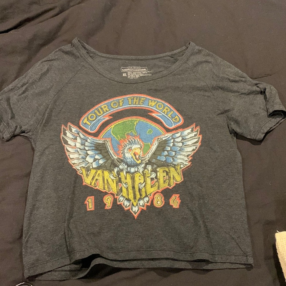 Van Halen cropped tee. Black. Size XL